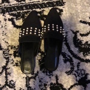 Forever 21 slip on loafers studded slides